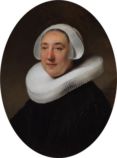 Portrait de Haesje Jacobsdr. van Cleyburg (....-1641) - Rembrandt van Rijn